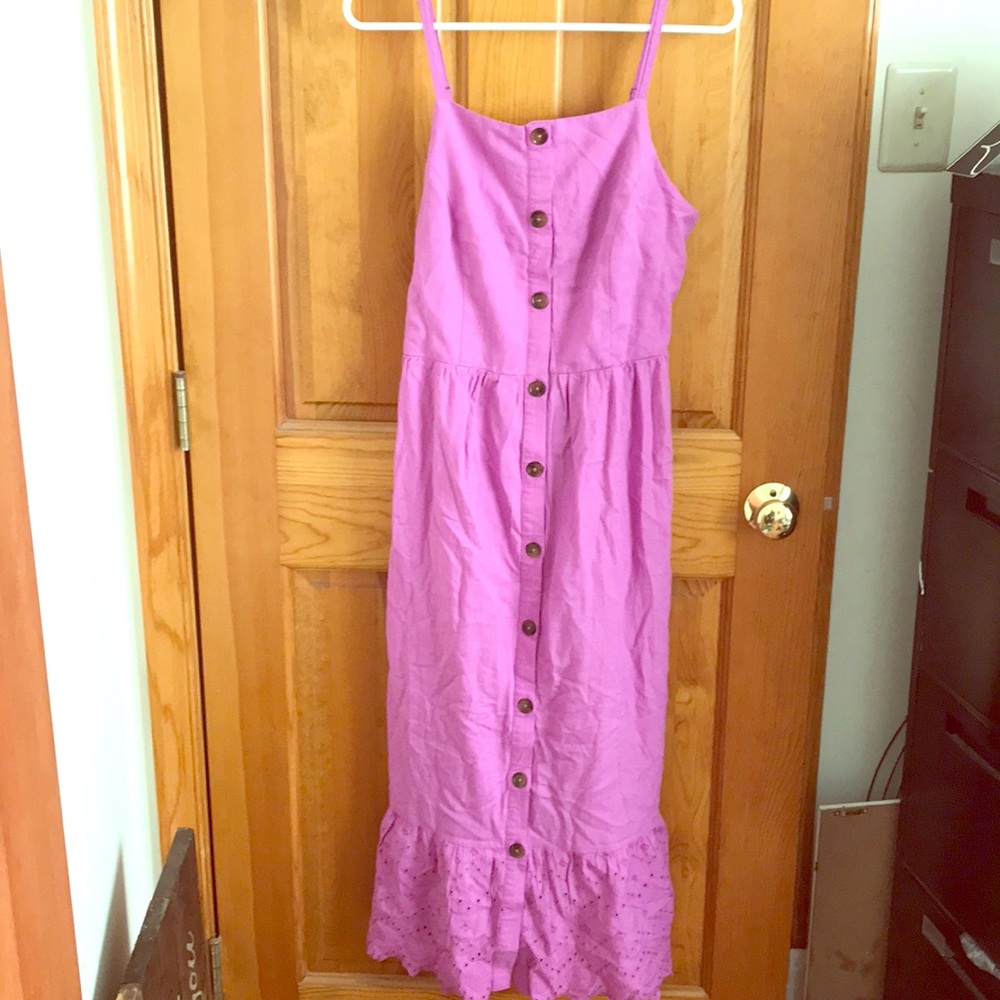 Old navy midi button down dress size medium